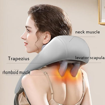 Wireless Heat Kneading Neck Massager - souqsaving.com