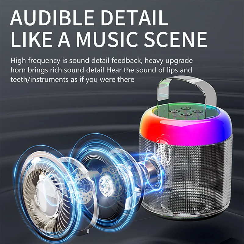 The Ultimate Portable Bluetooth Karaoke Speaker Set with RGB Lighting and Wireless Microphone - souqsaving.com